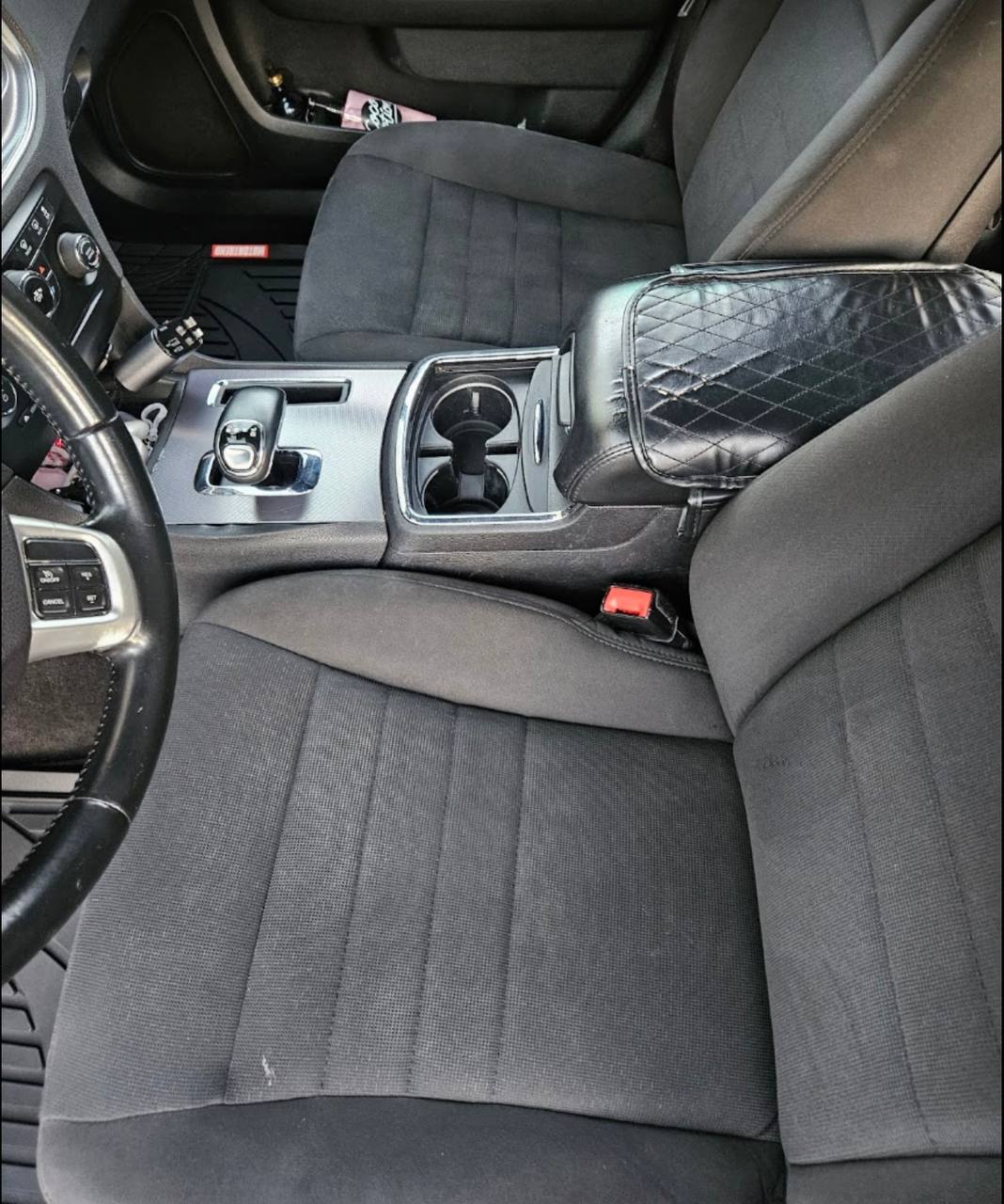 Detailed vehicle interior, center console